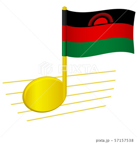 Malawi flag and musical noteのイラスト素材 [57157538] - PIXTA