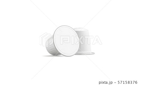 Blank white coffee capsule box mock up, isolated, front view 57158376