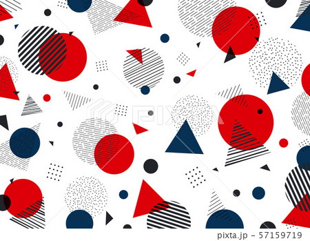 Abstract geometric red blue colors pattern modern 57159719