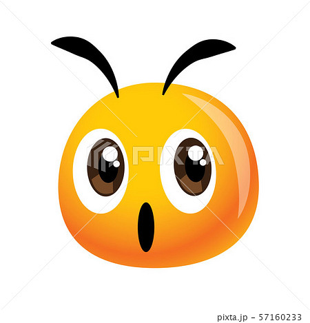 Vector of cute bee head mascot for farm or healthy natural food mascot - vector illustration emoji 57160233