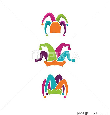 Harlequin hats stock illustration 57160689