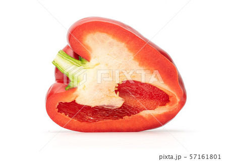 Red bell pepper isolated on white Red bell pepper isolated on white 57161801