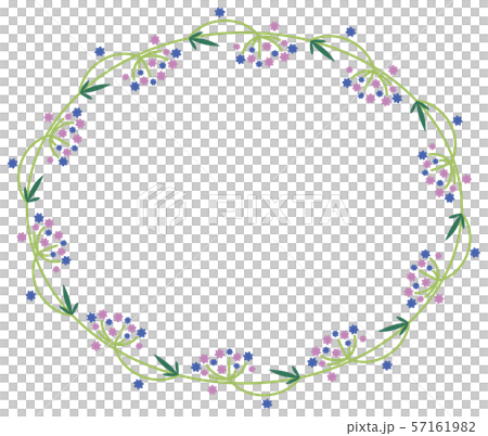 噴灑開花的小花框架紫色 57161982