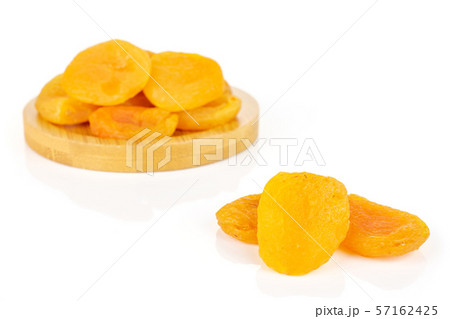 Dried orange apricot isolated on white 57162425