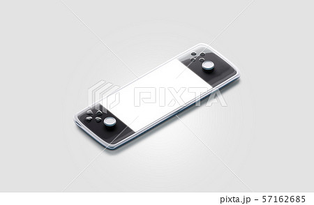 Blank white display on game pad mock up, isolated 57162685