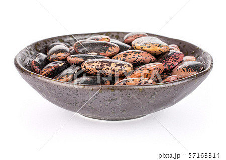Stained purple bean isolated on white Stained purple bean isolated on white 57163314