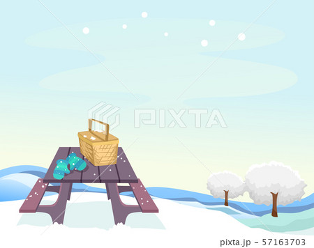 Winter Picnic Scene Illustration Winter Picnic Scene Illustration 57163703