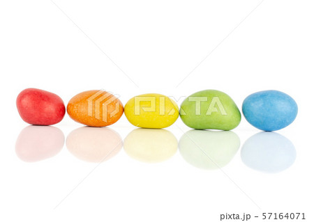 Sugared nut dragee isolated on white 57164071