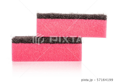 Kitchen cleaning sponge isolated on white 57164199