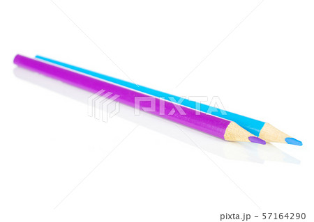 Vibrant colored pencil isolated on white 57164290