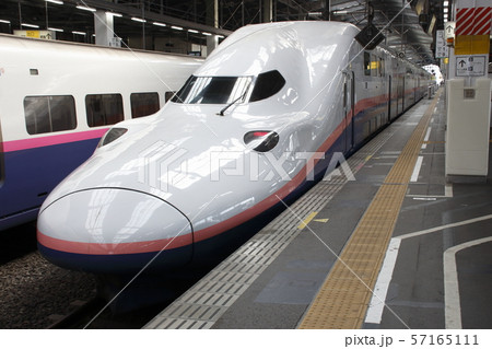 新潟駅に停車中の上越新幹線Maxとき号 57165111