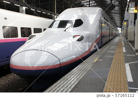 新潟駅に停車中の上越新幹線Maxとき号 新潟駅に停車中の上越新幹線Maxとき号 57165112