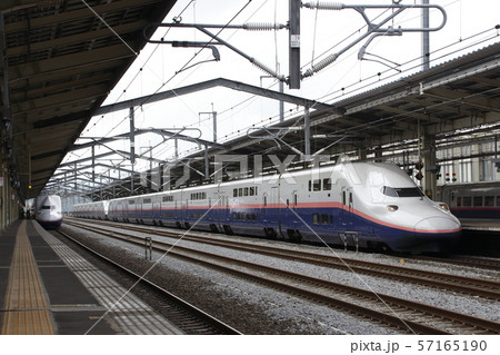 上越新幹線E4系（朱鷺色・高崎駅） 57165190