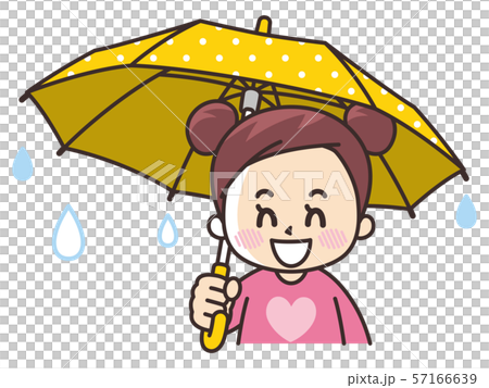 Smiling girl holding an umbrella 57166639