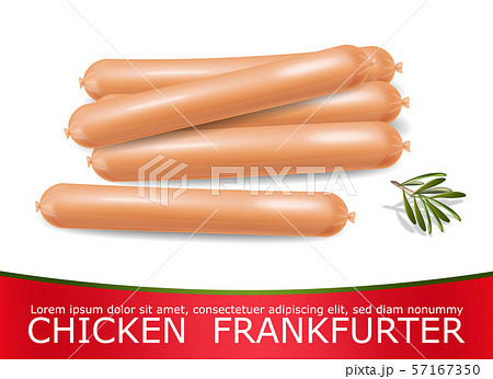 Chicken sausage Vector realistic. Product Chicken sausage Vector realistic. Product 57167350