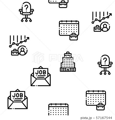 Job Hunting Seamless Pattern Vector 57167544