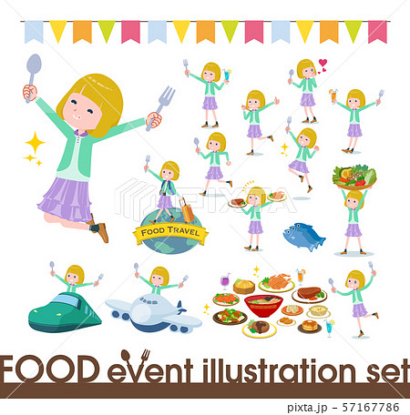 flat type blond girl white_food festival 57167786