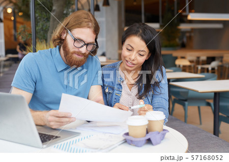 Business people working with business contract Business people working with business contract 57168052