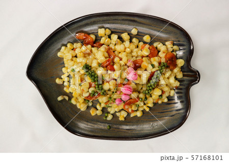 salad, corn salad or spicy corn salad in white salad, corn salad or spicy corn salad in white 57168101