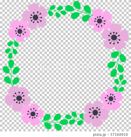 北欧 花 フレームのイラスト素材