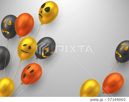 Halloween air balloons with monster faces. 57169002