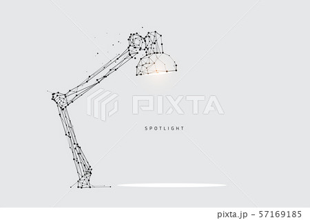 The particles, geometric art, line and dot of lamp The particles, geometric art, line and dot of lamp 57169185