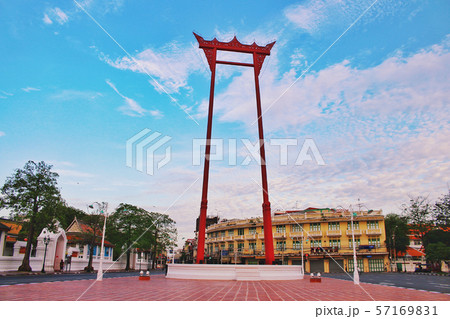 Bangkok thailand, giant swing (Sao Chingcha) landmark of thai at morning time Bangkok thailand, giant swing (Sao Chingcha) landmark of thai at morning time 57169831