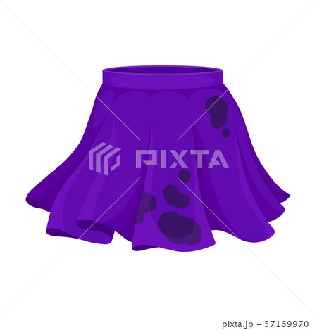 Dirty blue skirt. Vector illustration on a white background. Dirty blue skirt. Vector illustration on a white background. 57169970
