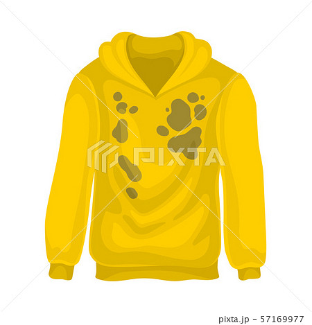 Dirty yellow sweatshirt. Vector illustration on a white background. Dirty yellow sweatshirt. Vector illustration on a white background. 57169977