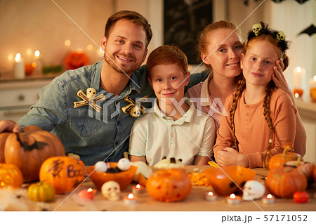 Happy family celebrating holiday Happy family celebrating holiday 57171052