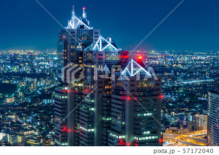 東京都庁、展望室からの夜景 57172040
