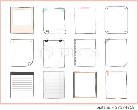 ノートパッドセットのイラスト素材