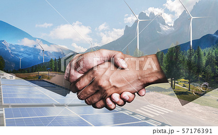 Wind turbine double exposure graphic interface. Wind turbine double exposure graphic interface. 57176391