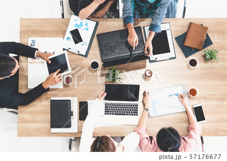 Business People in Group Meeting at Office Room. 57176677