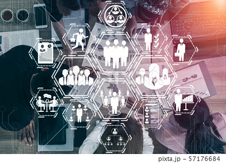 Human Resources and People Networking Concept. Human Resources and People Networking Concept. 57176684