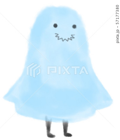 お化け（水色）のイラスト素材 [57177380] - PIXTA