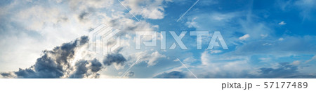 Dramatic panorama sky with storm cloud. Dramatic panorama sky with storm cloud. 57177489