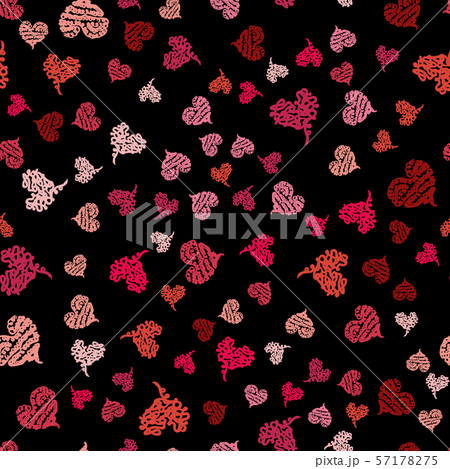 Seamless Modern grunge heart hand drawn set, great 57178275
