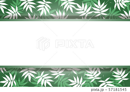 ベクターイラスト背景 夏のイメージ 若葉 若草 笹の葉 ホワイトスペース 無料素材 宣伝広告ポスターのイラスト素材