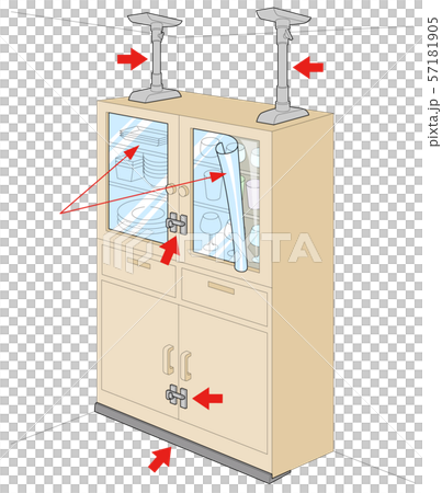 震災時における家具の耐震対策 57181905