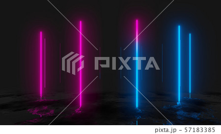 Glowing vertical neon lines, abstract background Glowing vertical neon lines, abstract background 57183385