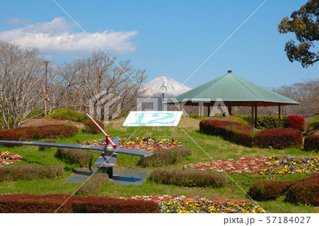 静岡市街地 富士山の見える花時計 静岡市街地 富士山の見える花時計 57184027