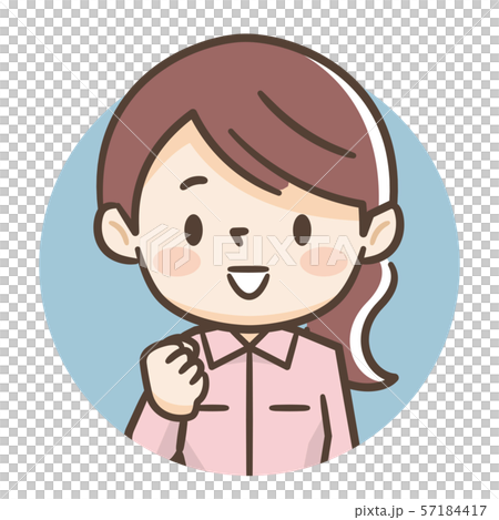 若い女性　作業服 57184417