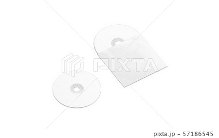 Blank white compact disk isolated and cover mockup, isolated Blank white compact disk isolated and cover mockup, isolated 57186545