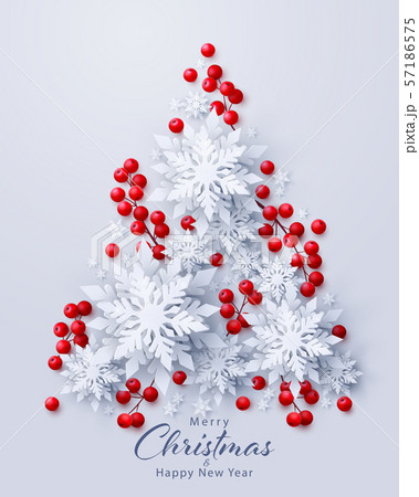 Vector Merry Christmas and New Year background 57186575