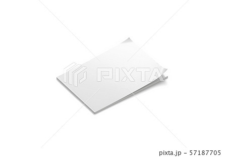 Blank white closed magazine mock up, a5 side view 57187705