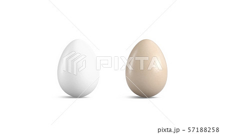 Blank brown and white easter egg mockup set, 57188258