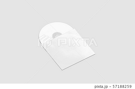 Blank white compact disk packaging mock up, isolated, top view 57188259
