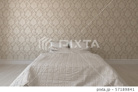 壁紙のあるベッドルーム 3のイラスト素材