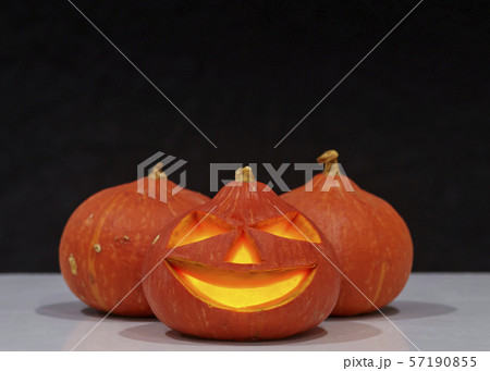 Halloween pumpkin jack in black background Halloween pumpkin jack in black background 57190855